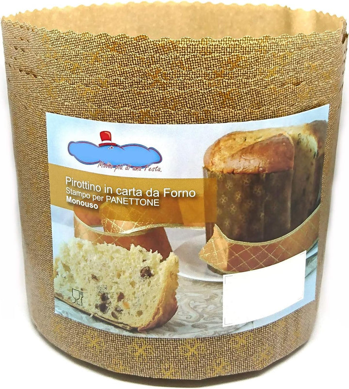 Backform Panettone 500g hoch – 10 Stück – Ragout Einweg aus Papier-Ofen – Ideal für Panettone, Panet