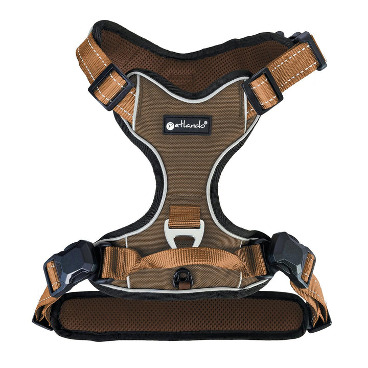 Petlando Hundegeschirr Magnetech– Innovative Magnetschnalle, mit Griff, Zwei D-Ringe, reflektierend,