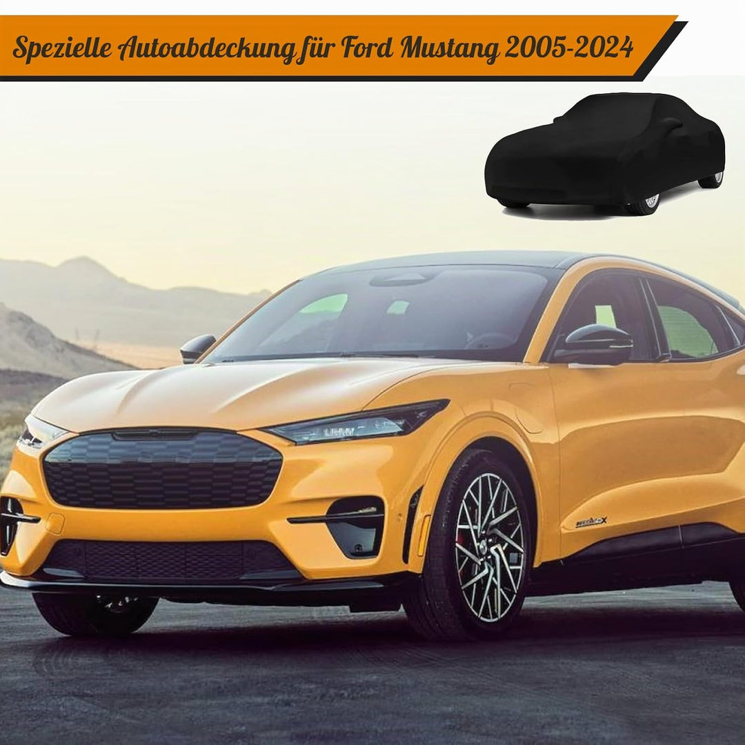 Autoabdeckung Indoor Kompatibel mit Ford Mustang 2005-2024, Stretch Atmungsaktiv Staubschutz Vollgar