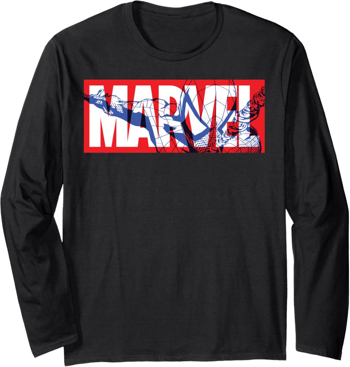 Marvel Classic Logo Spider-Man Fill Langarmshirt