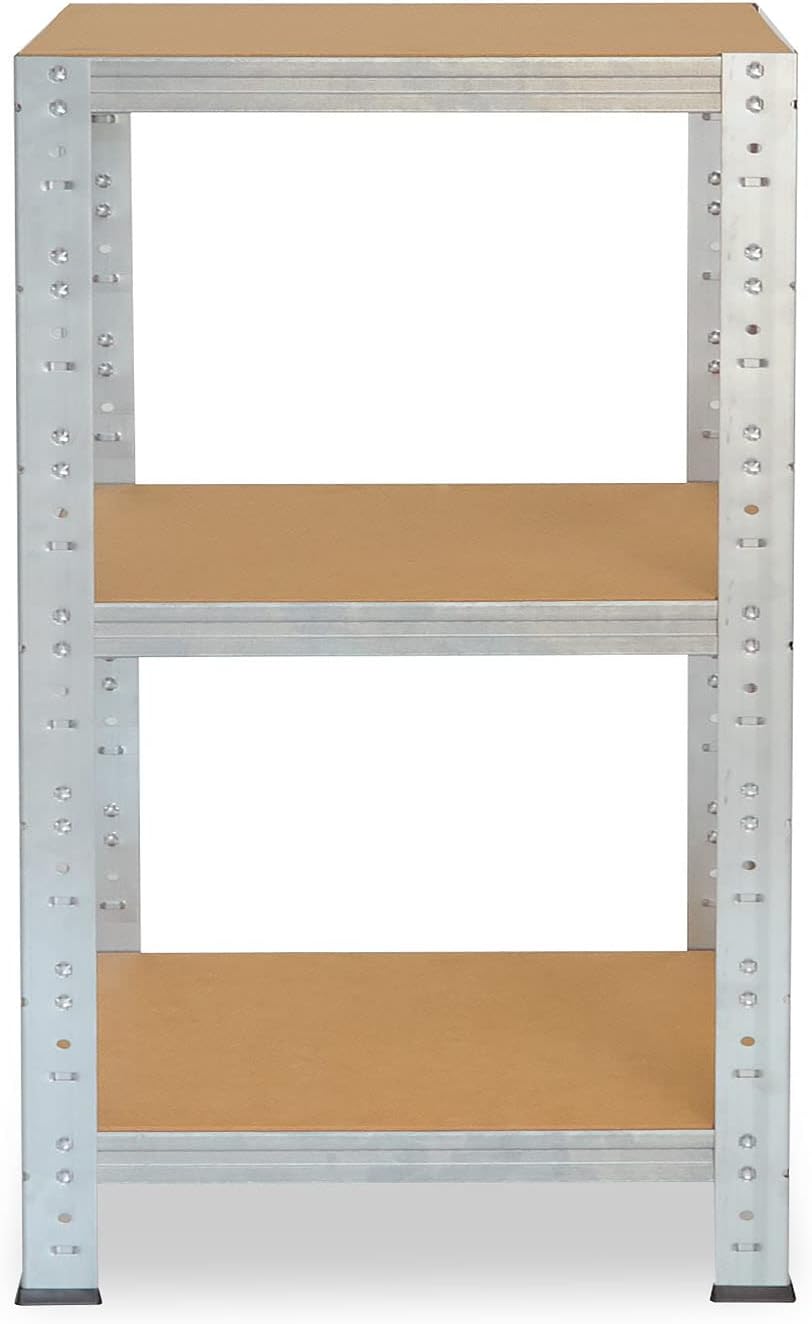 shelfplaza® 90x45x45cm Home Schwerlastregal verzinkt/Metallregal mit 3 Böden/Kellerregal Metall, Gar