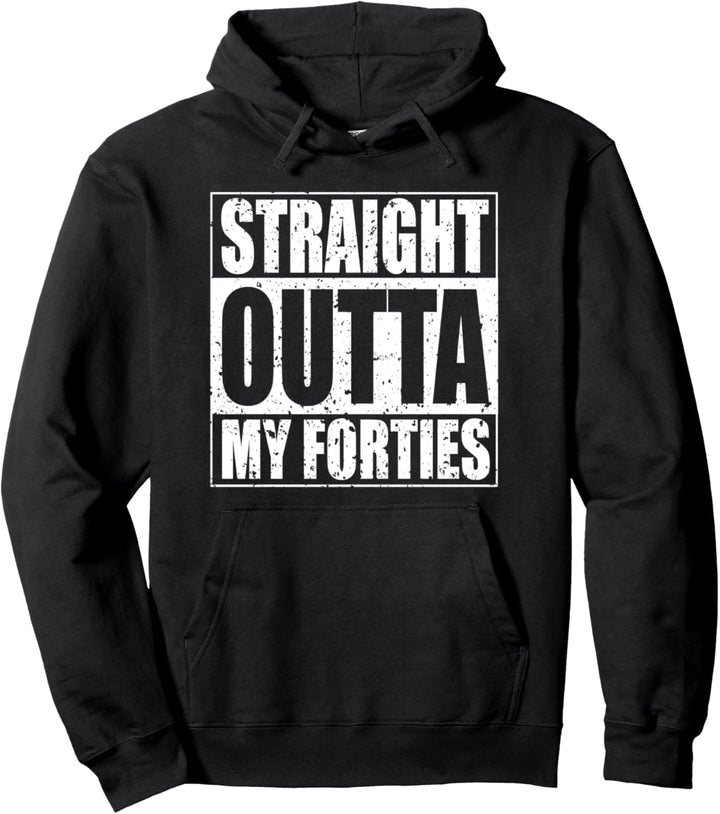 Outta Forties 50. Geburtstag, für Männer und Frauen, lustig, gerade Pullover Hoodie