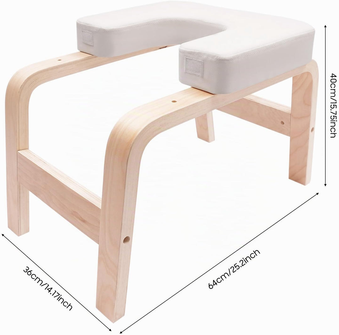 Yoga Kopfstandhocker Inversion Bank Classic White – Rutschfester Yoga Hocker für Safes Rückentrainin