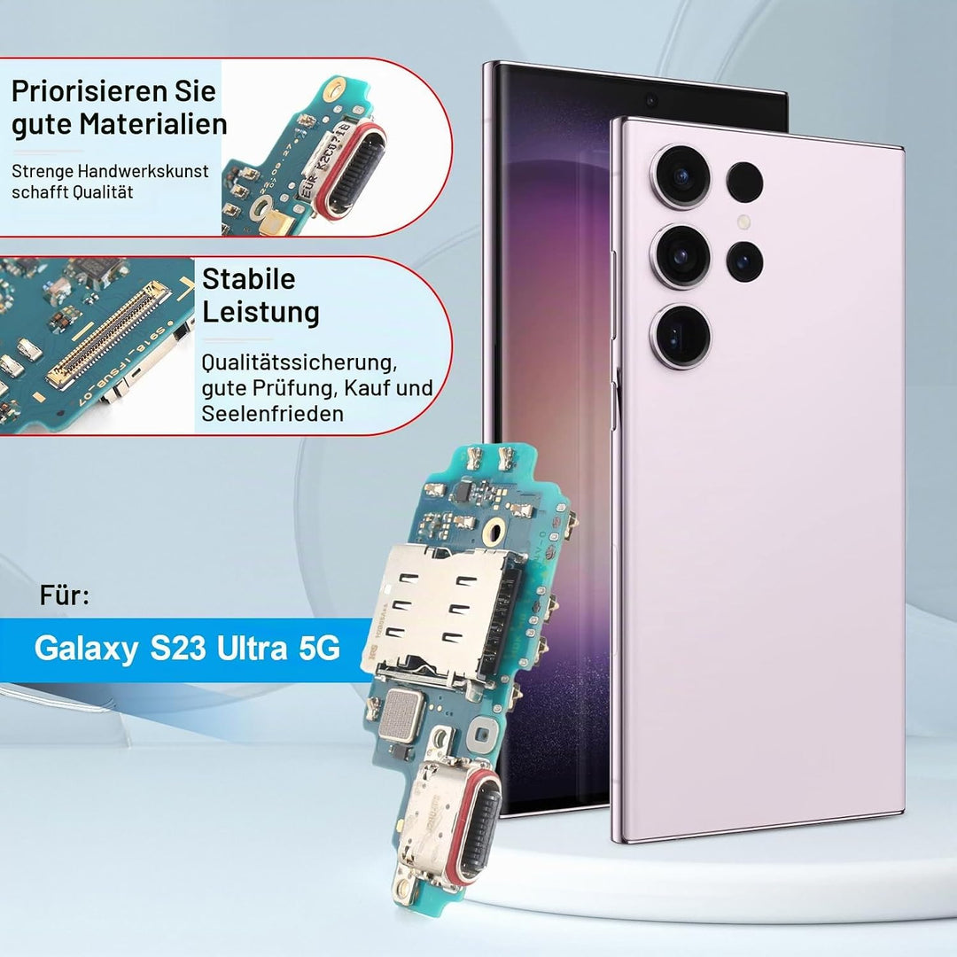 Ladebuchse für Samsung Galaxy S23 Ultra 5G S918B Dock Connector Port Charger LadePort Mikrofon Audio
