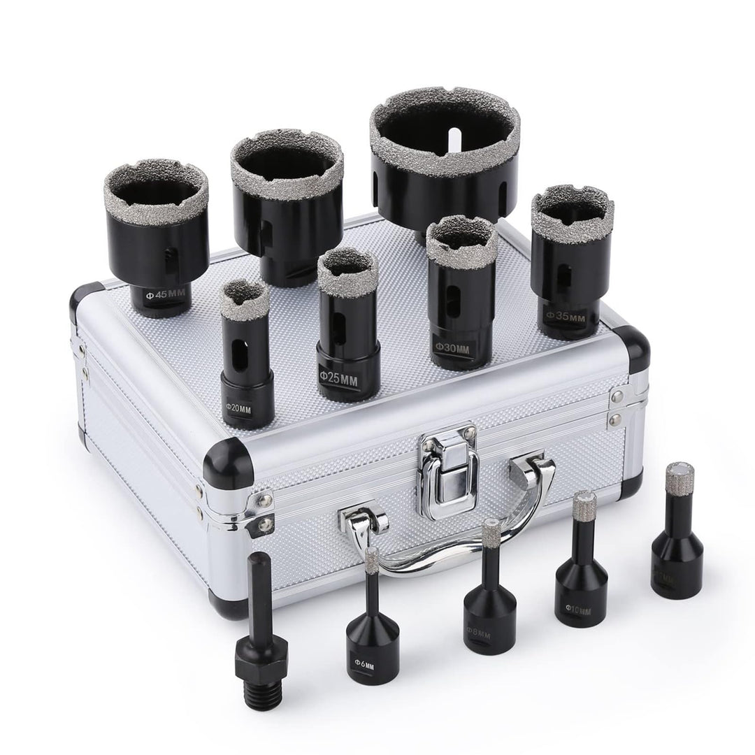 12 Stück/Satz Diamant Kernbohrer Set, 6–68mm M14 Gewinde vakuumgelöteter Winkelschleifer Mauerwerk L