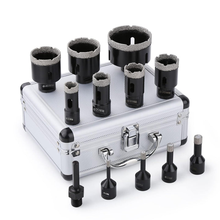 12 Stück/Satz Diamant Kernbohrer Set, 6–68mm M14 Gewinde vakuumgelöteter Winkelschleifer Mauerwerk L