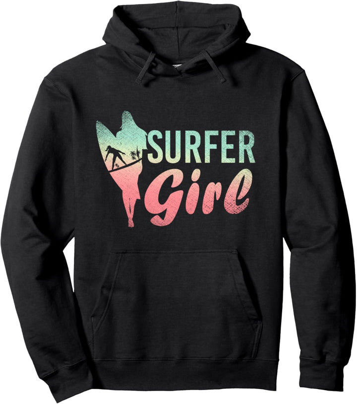 Wassersport Surfing Wasserratte Surfen Surfer Mädchen Pullover Hoodie