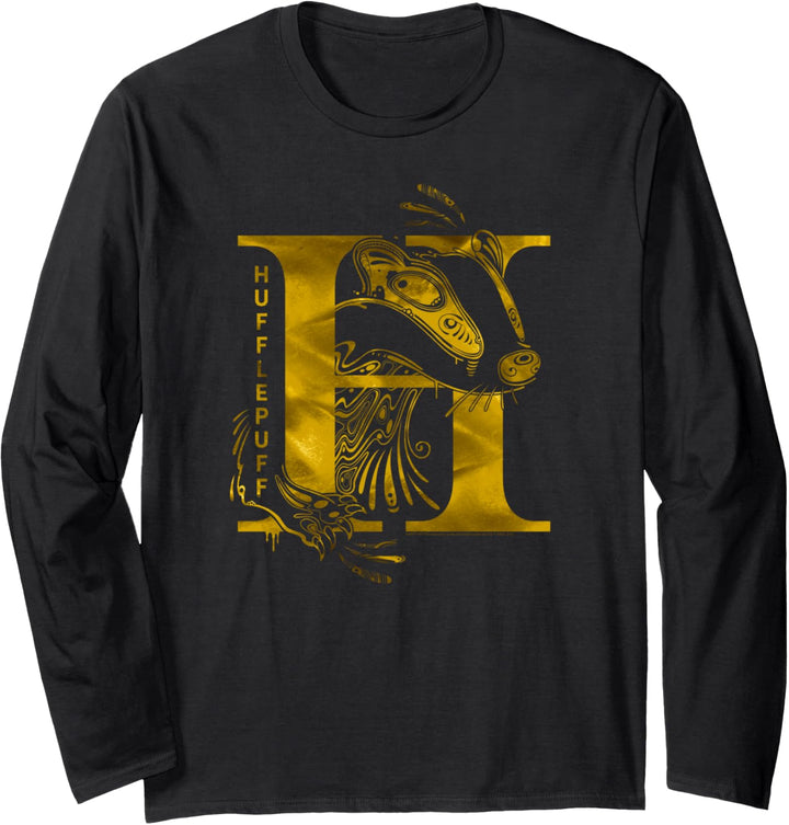 Harry Potter Hufflepuff H Logo Langarmshirt