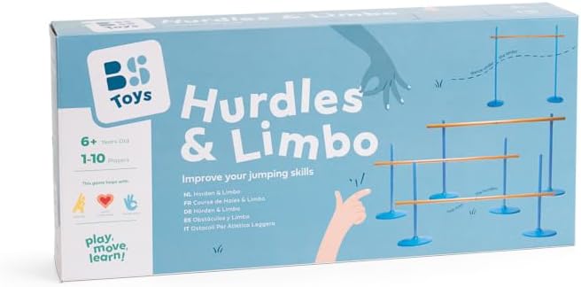 BS Toys Hindernisparcours Kinder – Verstellbare Hürden für Springen & Parkour – Sport & Bewegung ab