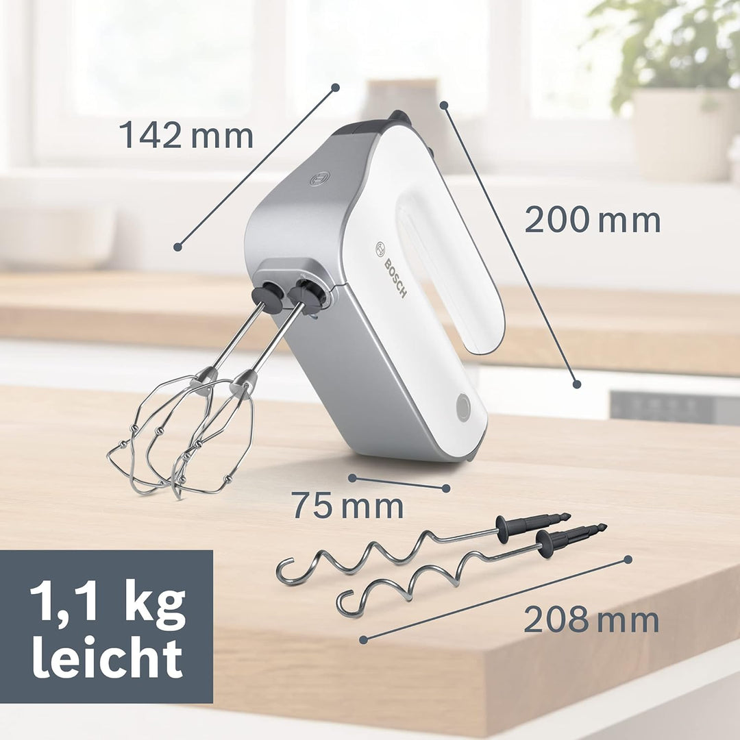Bosch Hausgeräte Handrührer Styline MFQ4835DE, 2x2 Rührbesen, 2 Edelstahl-Knethaken, spülmaschinenge
