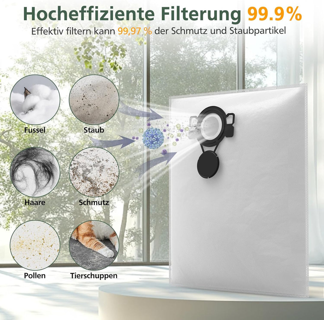 16 Stück Staubsaugerbeutel kompatibel mit MAKITA VC2512L VC2000L VC2010L VC2012L VC2511L VC3011L VC3