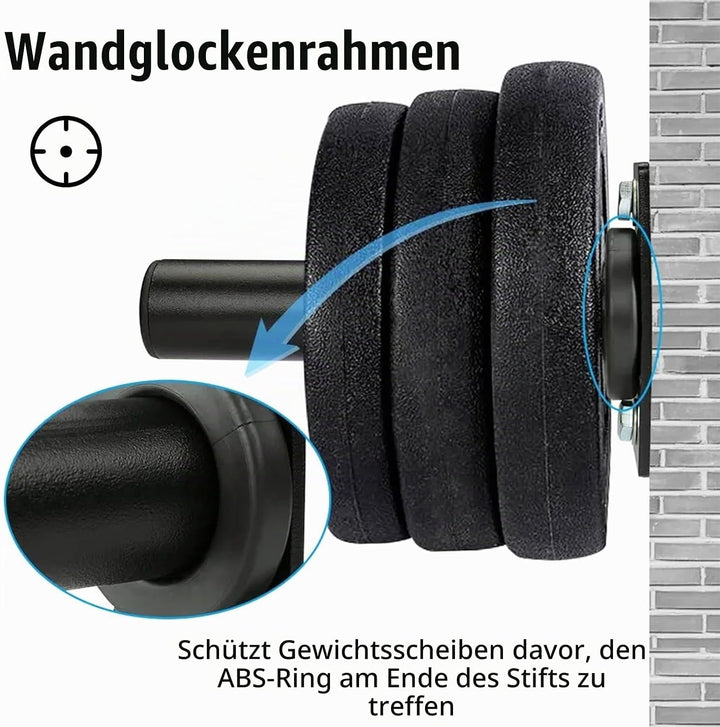2 Stück Hantelscheibenständer, 50MM Hantelscheiben Halterung wandmontiert Wall Mounted Weight Plate