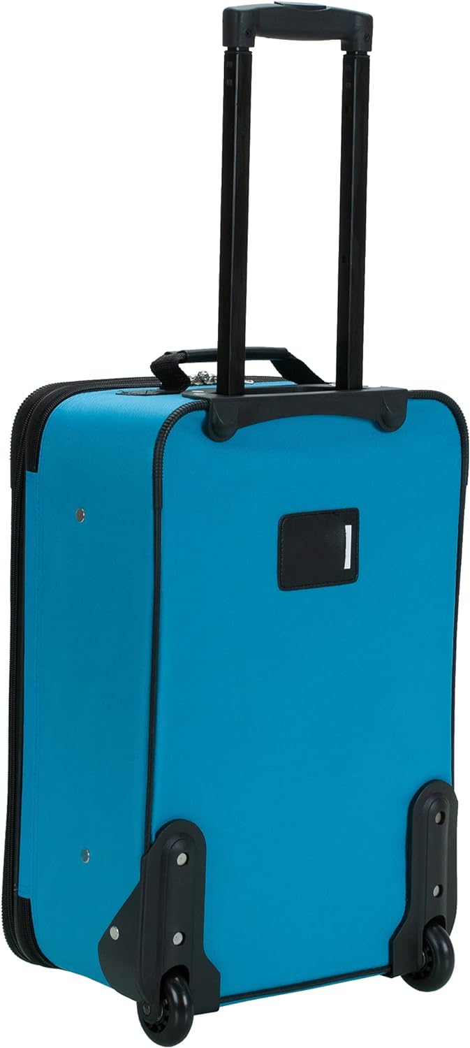 Rockland Bagage De Cabine Abs Extensible Melbourne 20 PO Koffer-Set, 38 Liter, Pinkleopard 51 in Pin