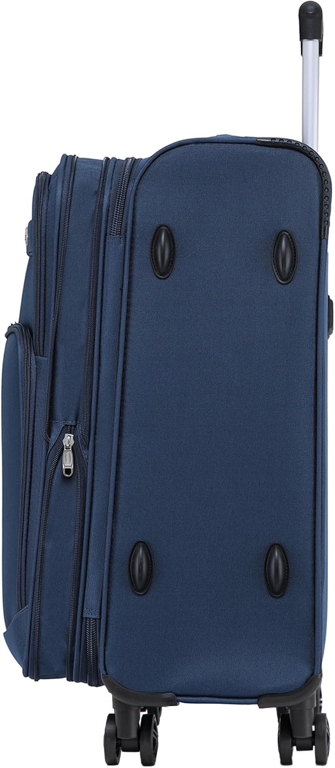 BEIBYE 4 Rollen Reisekoffer 3tlg.Stoffkoffer Handgepäck Kindergepäck Gepäck Koffer Trolley Set-XL-L-