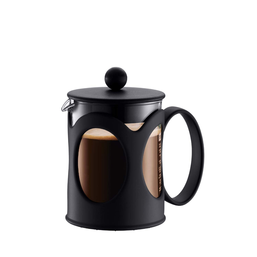Bodum kenya Kaffeebereiter (French Press System, Permanent Edelstahl-Filter, 0,5 liters) schwarz 4