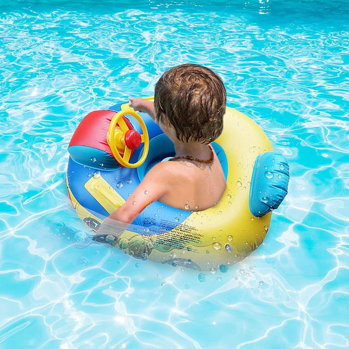 Kinder Aufblasbarer Schwimmring Pool Float Sitz Boot Nettes Auto Baby Floatie Sicherer Sitz Schwimme