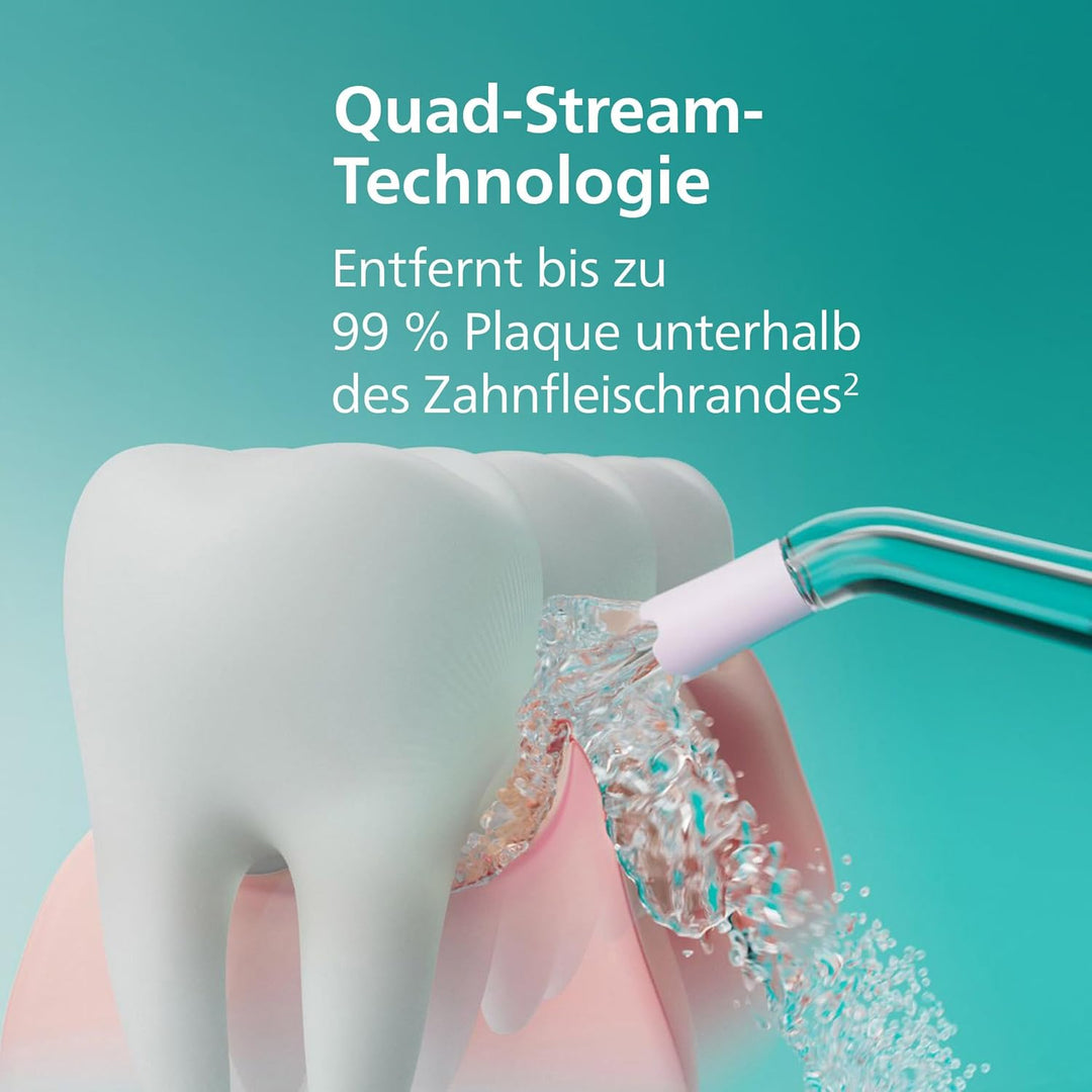 Philips Sonicare kabelloser Power Flosser 3000 Munddusche; Wasser-Flosser für Zähne, Zahnfleisch und