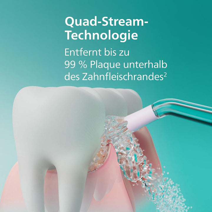 Philips Sonicare kabelloser Power Flosser 3000 Munddusche, Wasser-Flosser für Zähne, Zahnfleisch und
