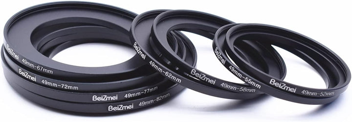 8Stück Kamera Objektiv Filter Ring Kompatibel für 49mm Kamera Objektiv,49-52/49-55/49-58/49-62/49-67
