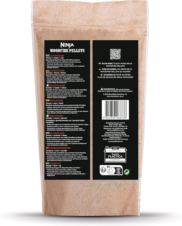 Ninja Woodfire Pellets – Allzweckmischung [XSKOGAPLT2EU] 900g, Offizielle Ninja Woodfire Pellets, XS