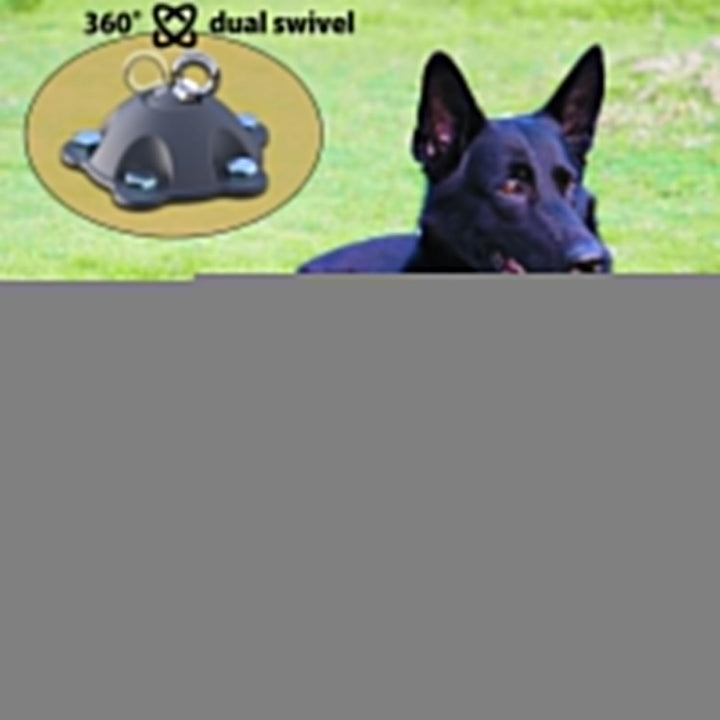 Patentierter 360° drehbarer Hundeanker für Hunde bis zu 68 kg – Hundeleine und Pfahl mit 5 Schrauban