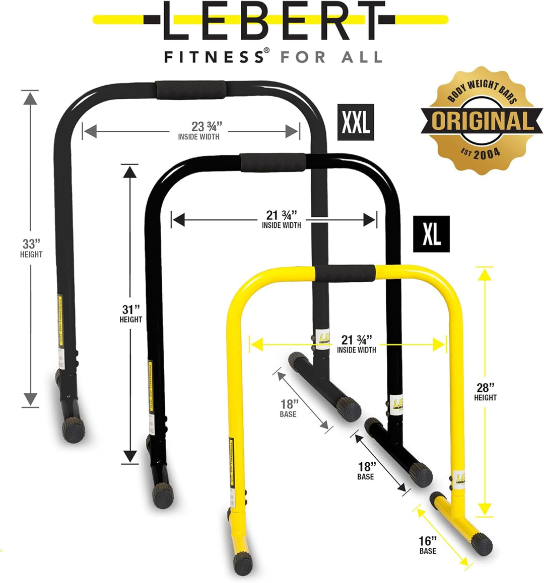 Lebert Fitness Equalizer mit Resistance Band - Calisthenics Equipment ✓ Dip Station ✓ Push Up Stand