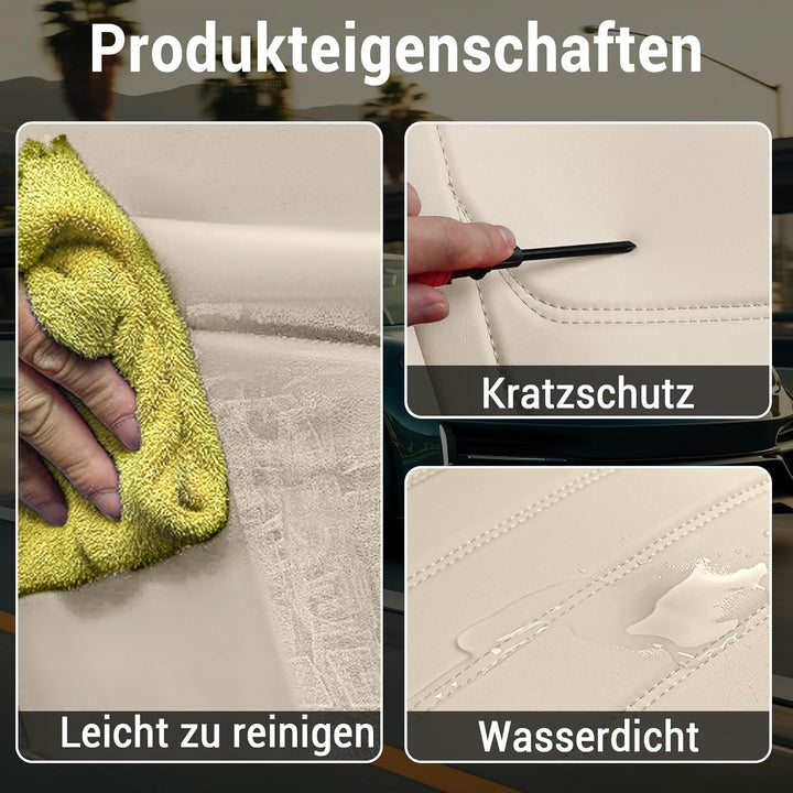 Hukl sitzbezüge Auto für Citroen C4 2004-2026,Passgenau Abnehmbar Waschbar Echtleder 5-Sitzer Komple