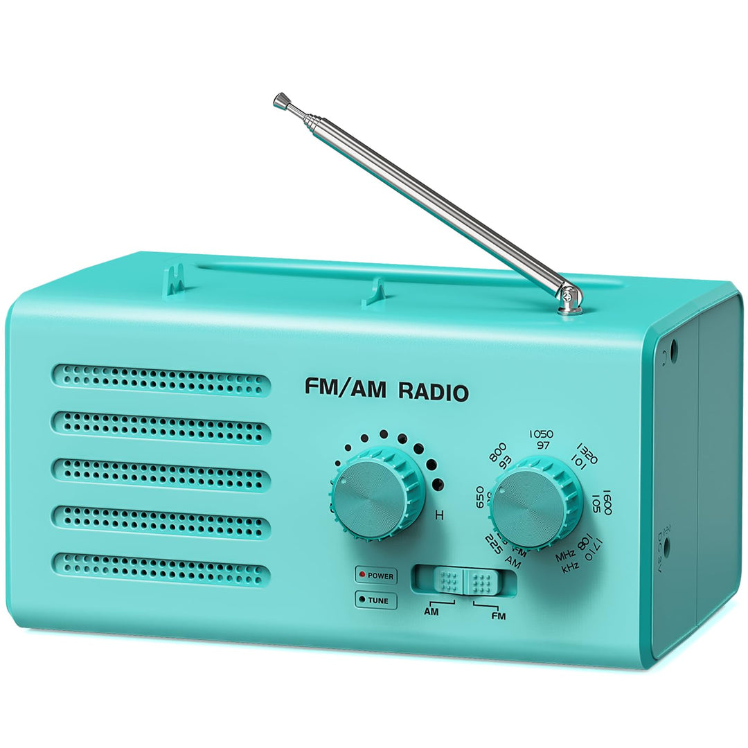 Transistorradio – AM FM Tragbares Radio mit Bestem Empfang, Eingebautem Lautsprecher, Kopfhöreransch