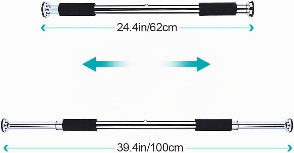 Übungsstange Klimmzugstange 62-100cm verstellbare Innentür horizontale Stange hochziehbare–Pull Up S