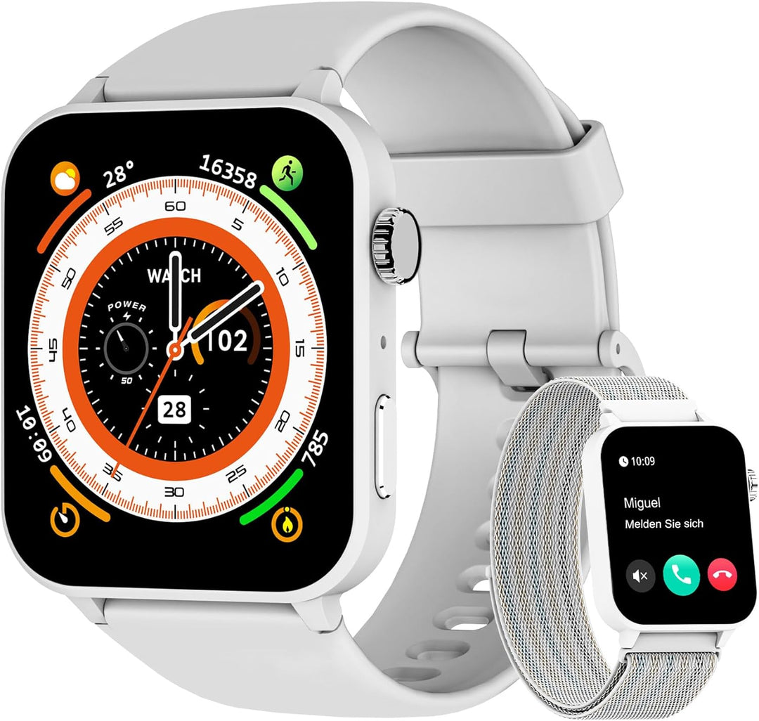 Blackview Smartwatch Herren Damen,1,85'' Fitnessuhr mit Tätigen und Annehmen von Anrufen, Sportuhr,1