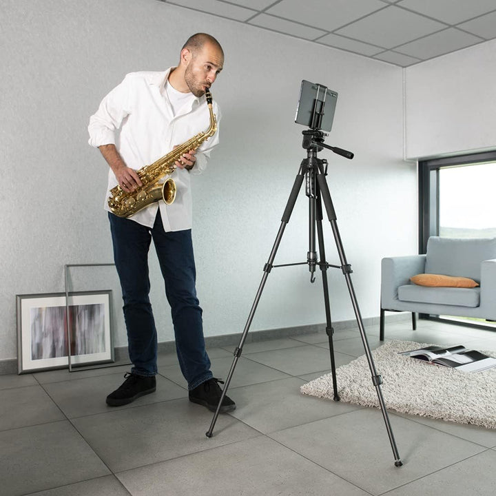 Hama Stativ Kamera "Action 170 3D" (Tripod mit 62-170cm Höhe, Fotostativ inkl. Handy-Halterung und T