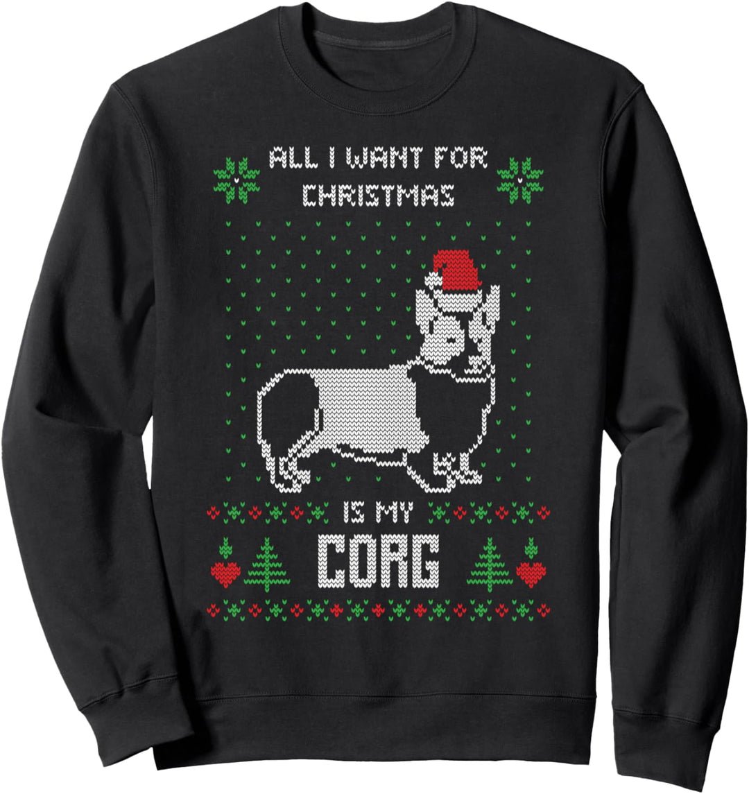 Ugly Christmas Sweater Ugly Sweater Welsh Corgi Hund Sweatshirt