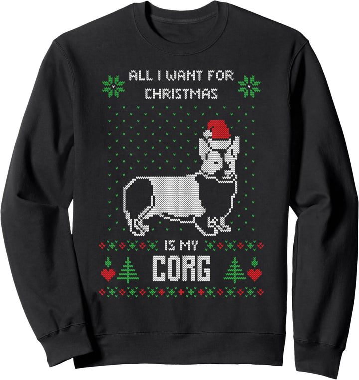 Ugly Christmas Sweater Ugly Sweater Welsh Corgi Hund Sweatshirt