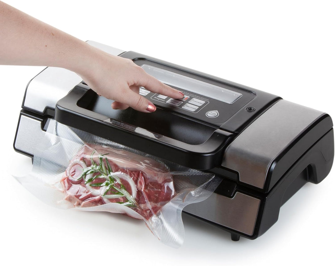 DOMO DO331L Vakuumierer inkl. 1 Rolle Folie – Vollautomatisches Vakuumiergerät mit Marinierfunktion