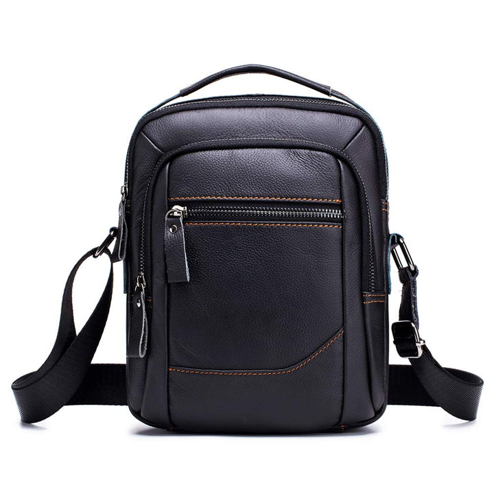 MANNUOSI Herren Schultertaschen business Freizeit Henkeltaschen echtleder vintage Handtaschen Einhei