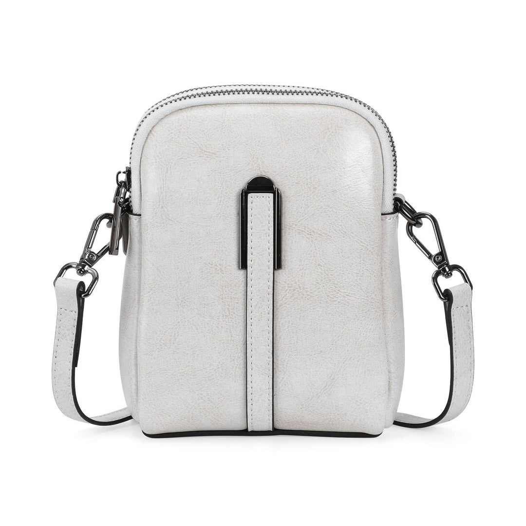 HUA ANGEL Handy Umhängetasche mit Geldbörse Damen Leder modern Crossbody Handy Tasche Umhänge Mädche