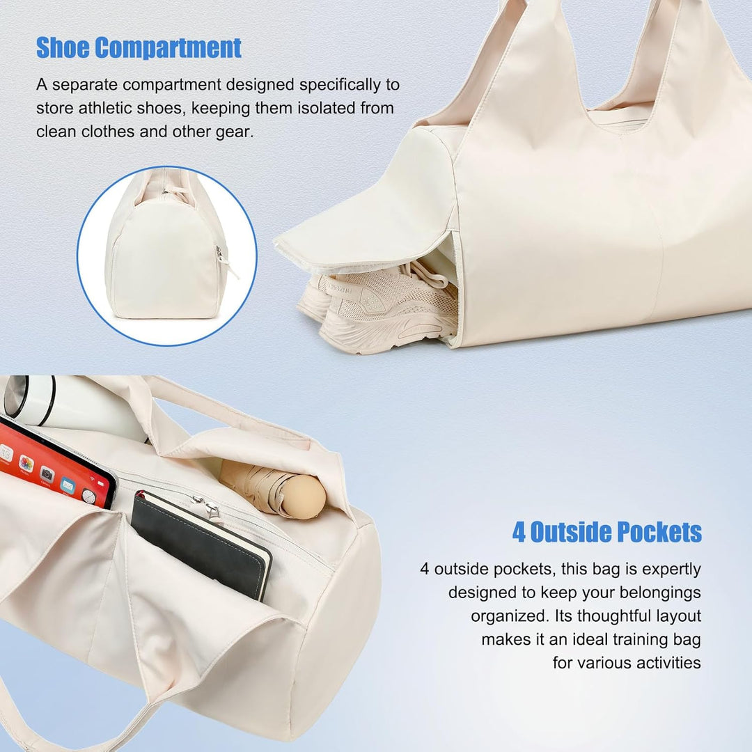 Sporttasche für Damen und Herren mit Schuhfach & Nassfach Weekender Reisetasche Freizeit Handtasche
