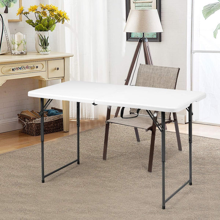 RELAX4LIFE Klapptisch mit Tragegriff, Falttisch, Campingtisch kalppbar, Gartentisch belastbar bis 15