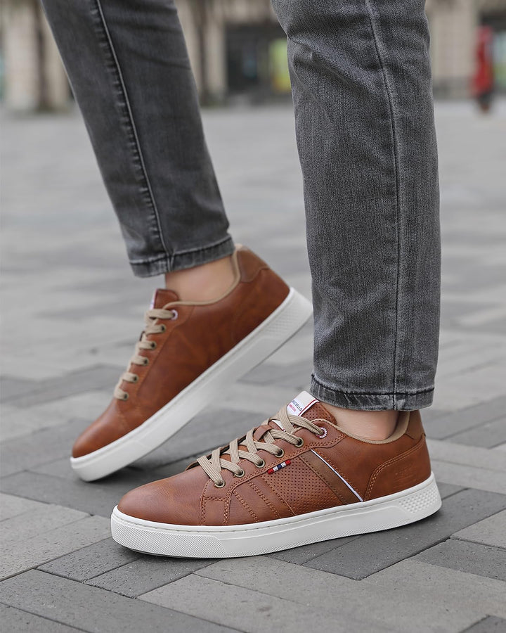 ARRIGO BELLO Herren Freizeitschuhe Schuhe Sneakers Wanderschuhe Leders Laufschuhe Leichtgewicht Outd