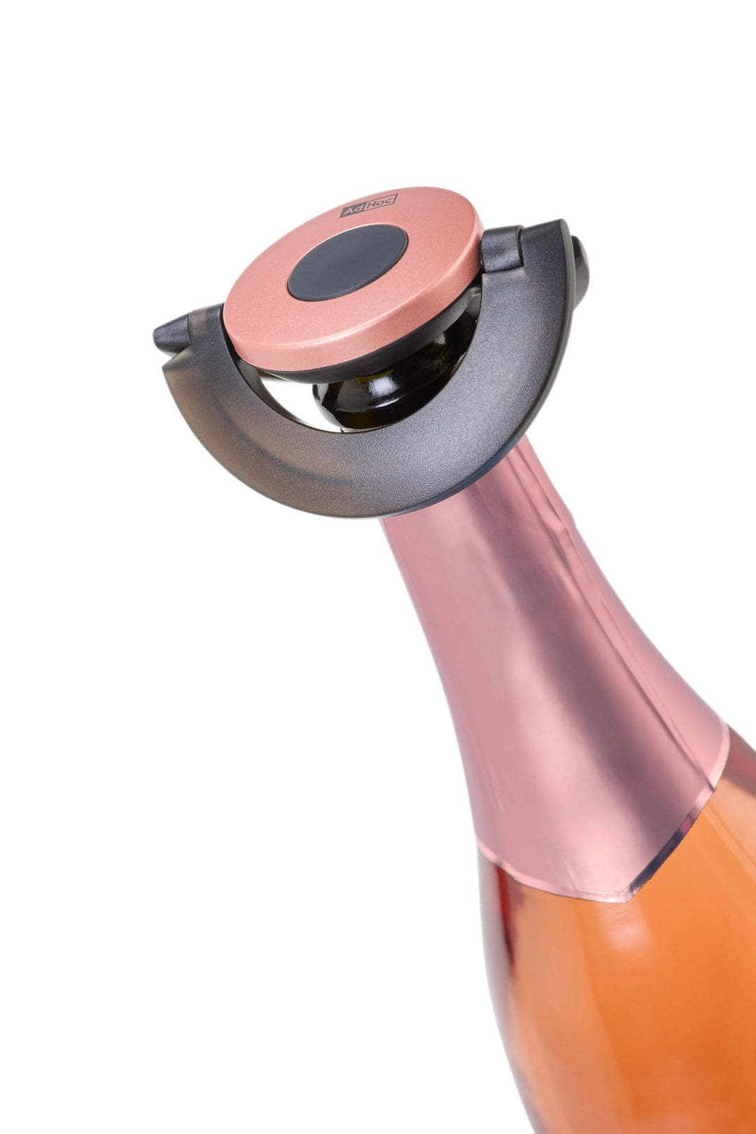AdHoc FV54 dichter Sekt- und Champagnerverschluss GUSTO, Kunststoff/Silikon, black & rosé, Black & R
