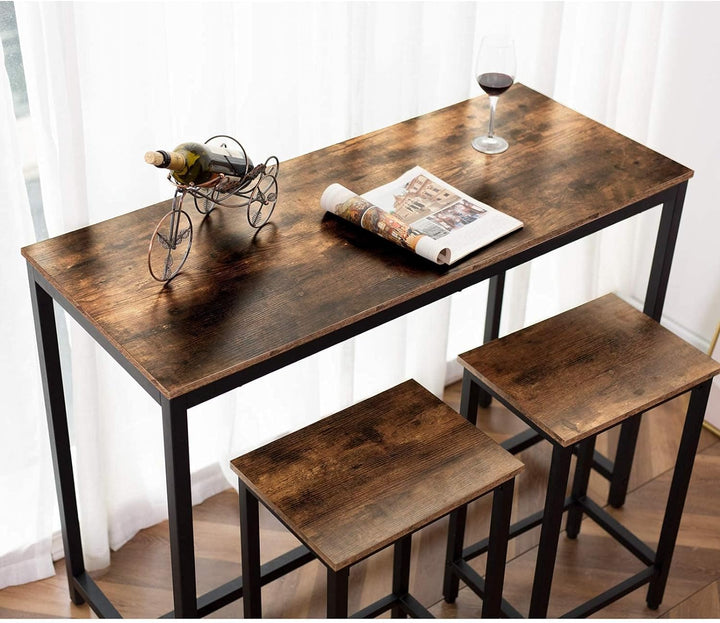 HOOBRO Barhocker, 2er Set Barstühle, Küchenstühle mit stabilem Metallgestell, Sitzhöhe 65 cm, mit Fu