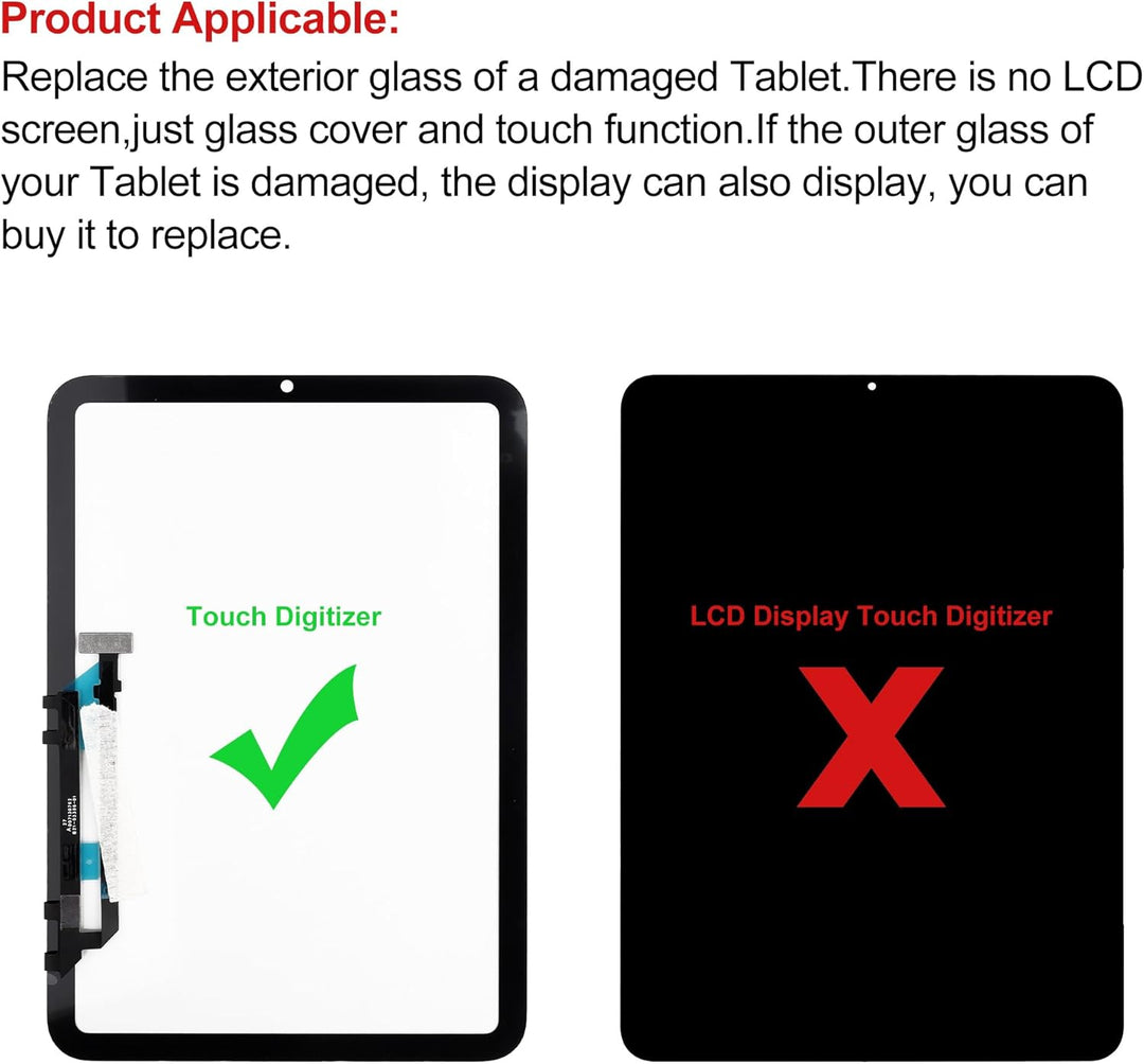 Neue Touchscreen Glas Digitizer Ersatz für iPad mini 6 A2567 A2568 A2569 Touchscreen Frontglasscheib