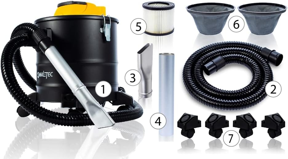 MalTec Industriestaubsauger ML1800-ASH Industriestaubsauger Aschesauger Kaminsauger 1800W 18 Liter |