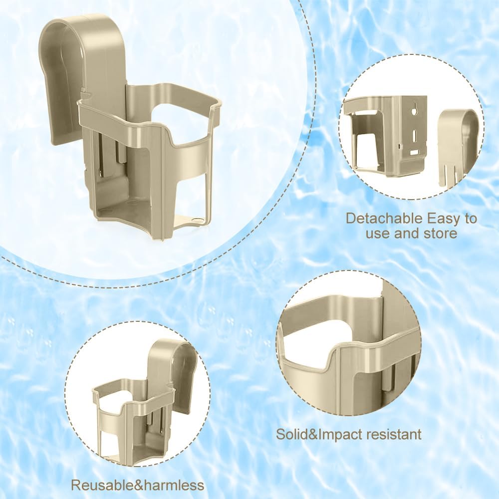4 Stück Getränkehalter Poolrand, Pool Becherhalter Wasserbecher-Hängehalter Getränke Halterung Pools