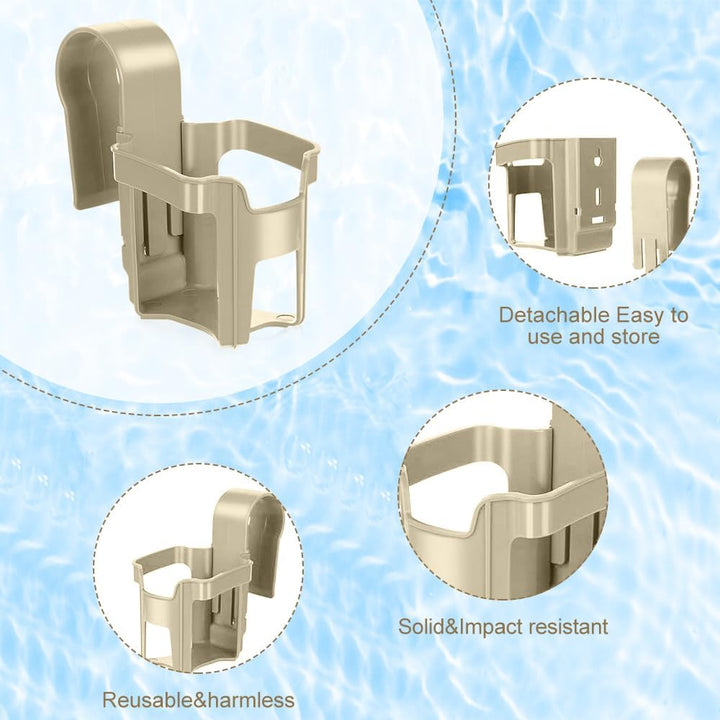4 Stück Getränkehalter Poolrand, Pool Becherhalter Wasserbecher-Hängehalter Getränke Halterung Pools