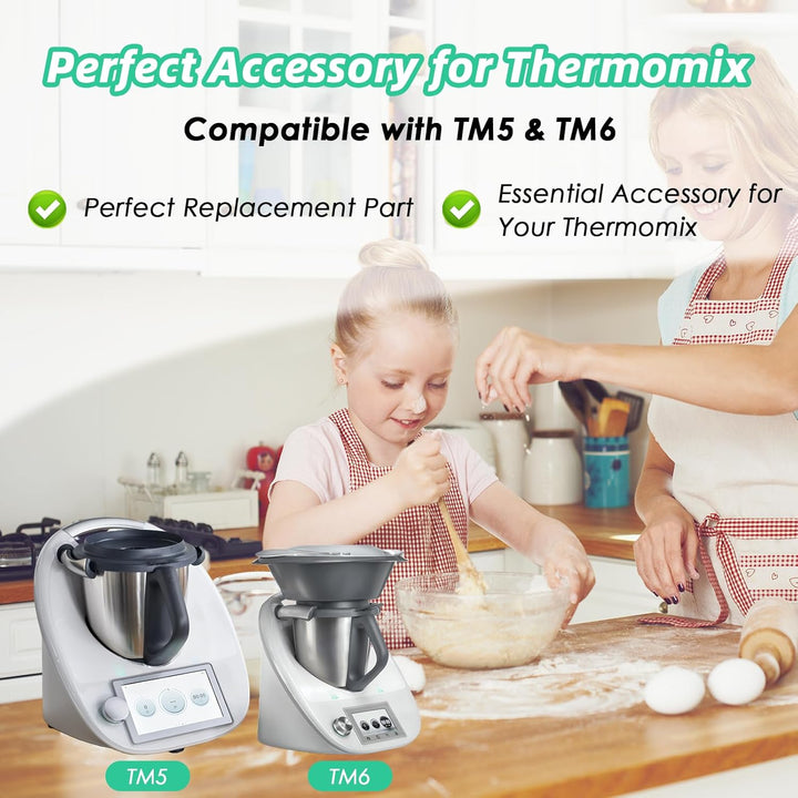 Teigmesser für Thermomix TM6 TM5, Edelstahl Hörnchenmesser & Reinigungsbürste, Ersatzteile Kompatibe