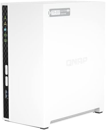 QNAP TS-233-US 2 Bay Günstiger Desktop NAS mit ARM Cortex-A55 Quad-Core-Prozessor und 2GB DDR4 RAM (