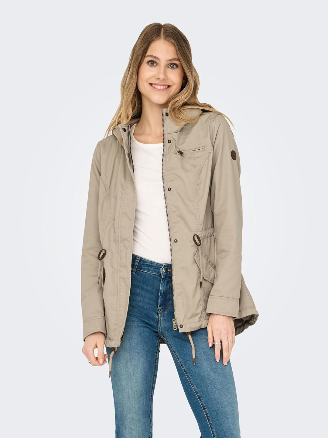 ONLY Female Jacke Leinen Parka XS Trench Coat, XS Trench Coat
