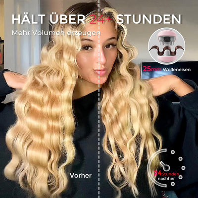 TYMO ROVY Compact Welleneisen für haare, Lockenstab grosse Locken geeignet für Anfänger, Sofortiges