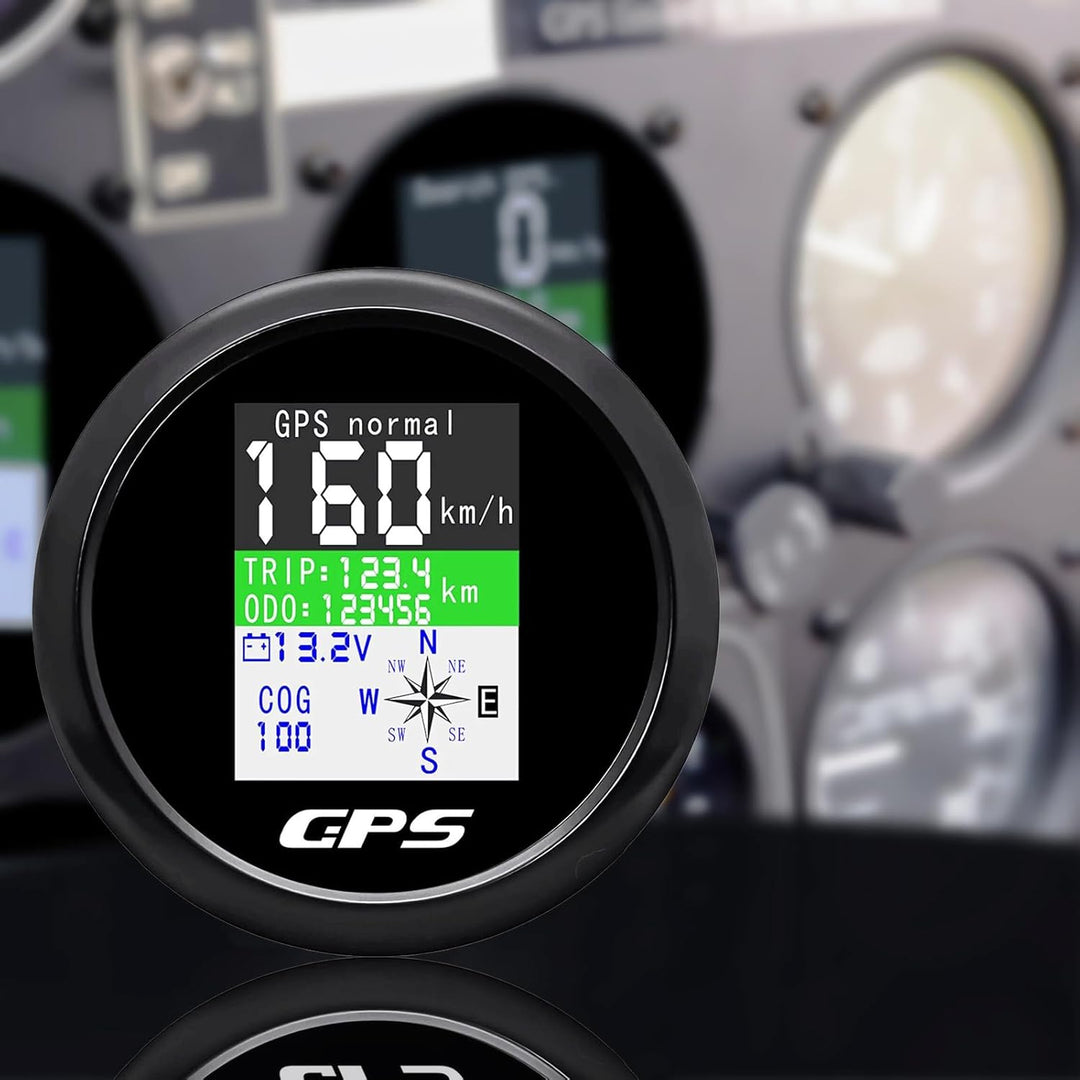 KAOLALI GPS Tachometer Geschwindigkeitsmesser Kilometerzähler 85 mm Rostfreie IP67 Wasserdichte Digi